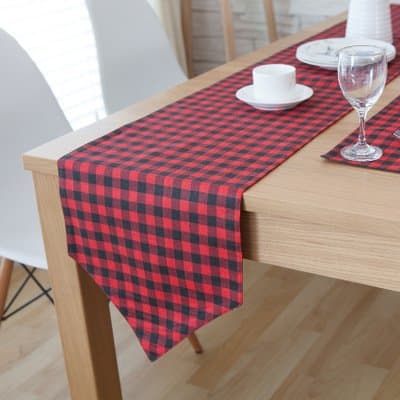 Red Buffalo Check Table Runner Plaid Christmas Decoration Table Runner for Christmas New Year Farmhouse Outdoor Home Decor Housewarming Gift 12x90 Inches