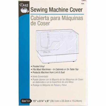 Dritz Sewing Machine Cover, 15" x 8-3/4" x 6", Frosted Vinyl