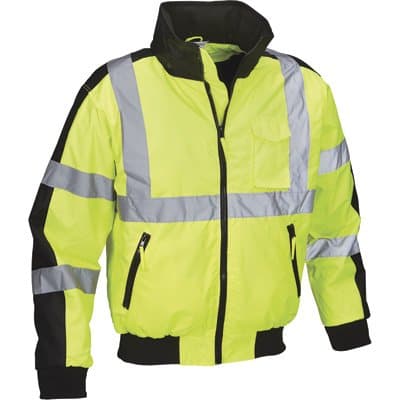 Utility Pro Waterproof Class 3 High-Visibility 3-Season Jacket with Teflon - Lime/Black, Large, Model# UHV575-L-LIME