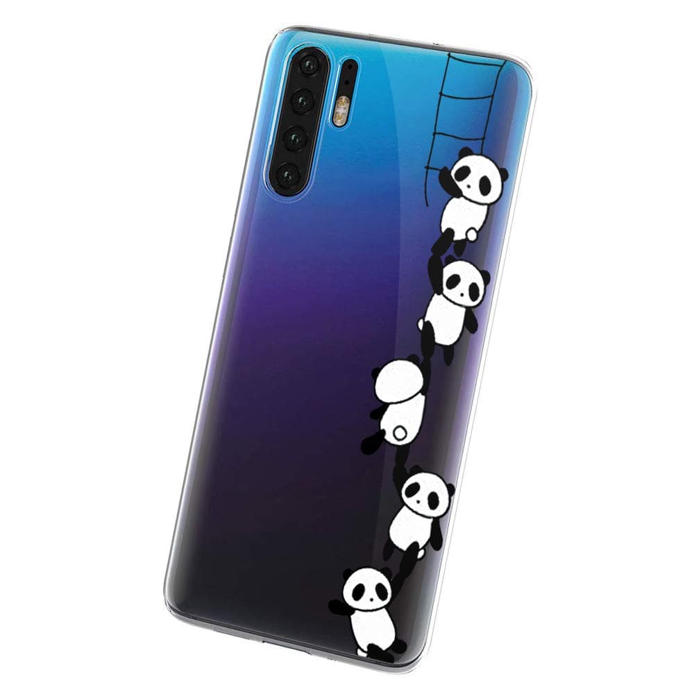 Case Designed for Huawei P30 Case, Crystal Clear with Stylish Edge Thin Slim Fit Gel Transparent Phone Cover Case for Huawei P30 Pro (8, Huawei P30 Lite)