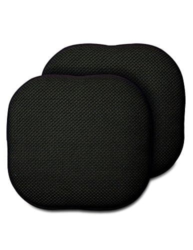 Memory Foam Chair Pad- 16x16- Multiple Colors- Black
