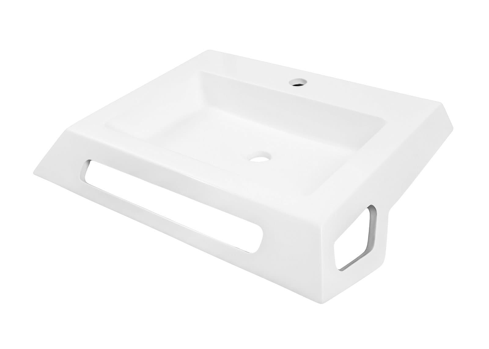 Decolav 1833-SSA Solid Surface ADA Compliant Wall-Mount Lavatory Sink, White, 25-Inch