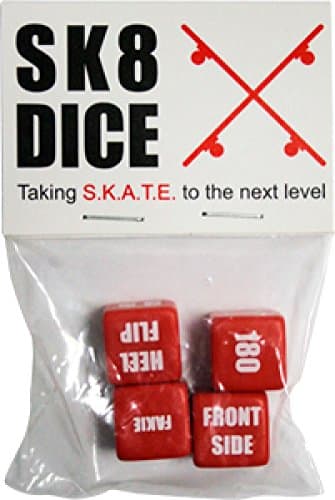 Sk8 Dice Original Game Set Red BRS