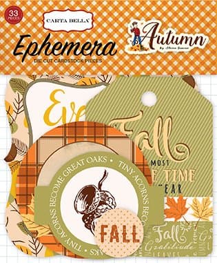 Autumn Ephemera Cardstock Die-Cuts 33/Pkg-