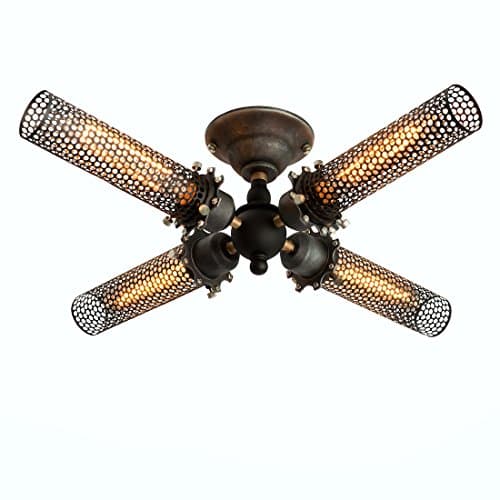4 Lights Semi Flush Mount Living Room Ceiling Light