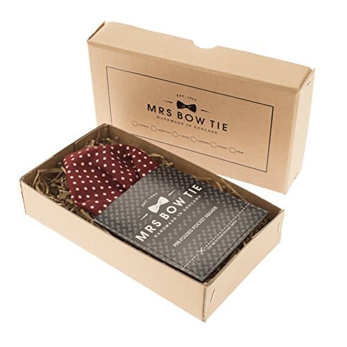 Burgundy Dot Pre-folded Pocket Square