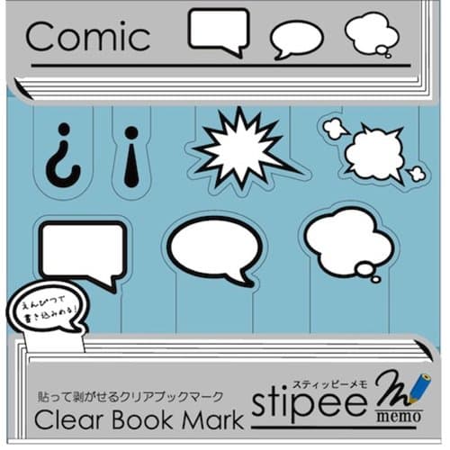 Stipee: Clear Sticky Bookmark (Comic Memo)