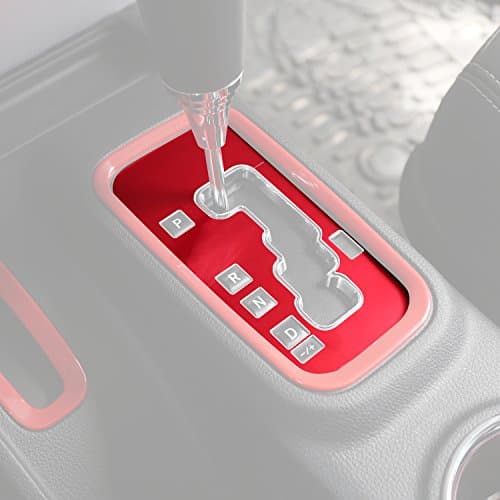 2011-2017 Jeep Wrangler Red Gear Shift Knobs Cover Trim for Jeep JK & Wrangler Unlimited