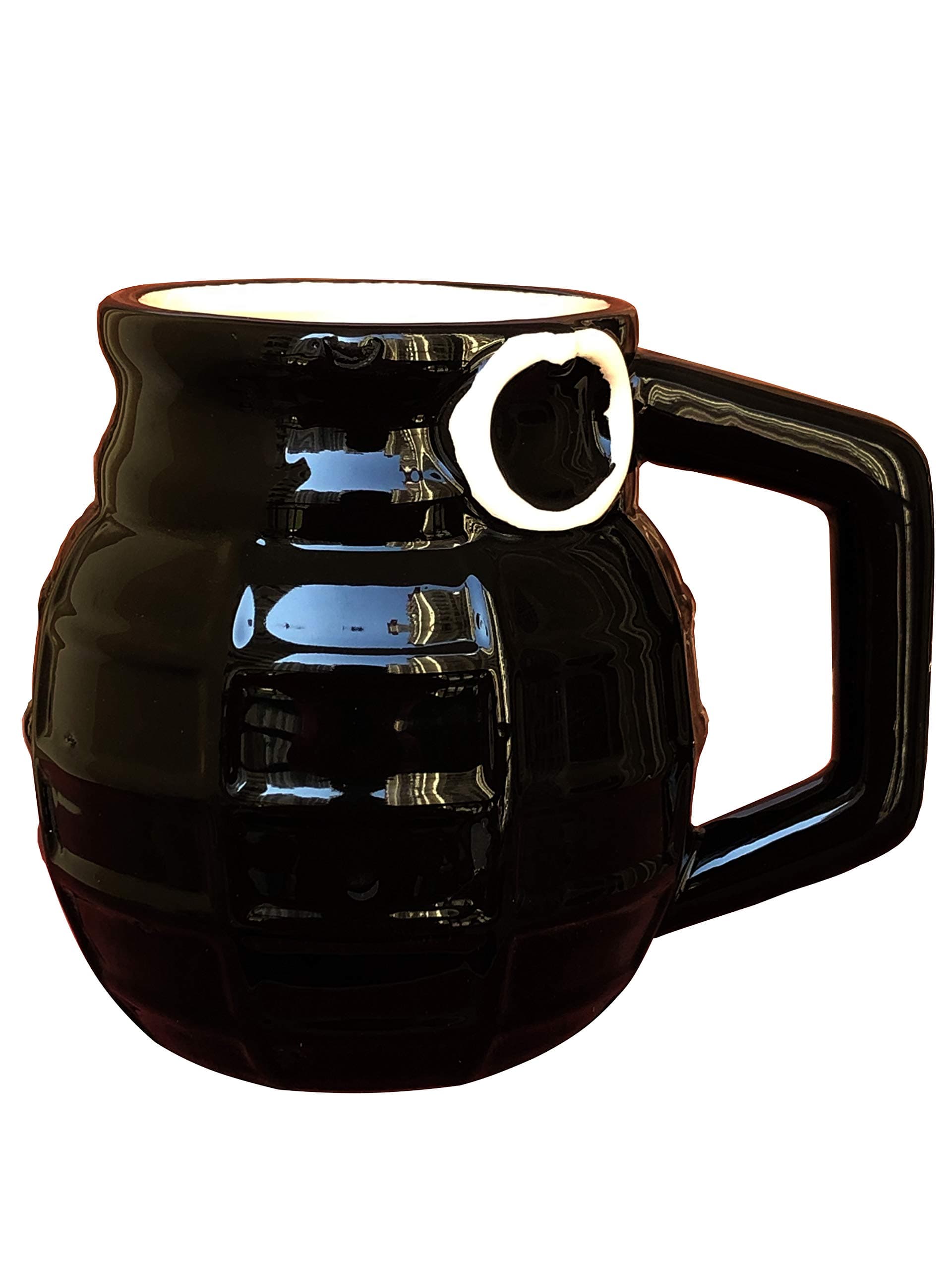 Saanveria Grenade Shape Ceramic Coffee Mug (Black)