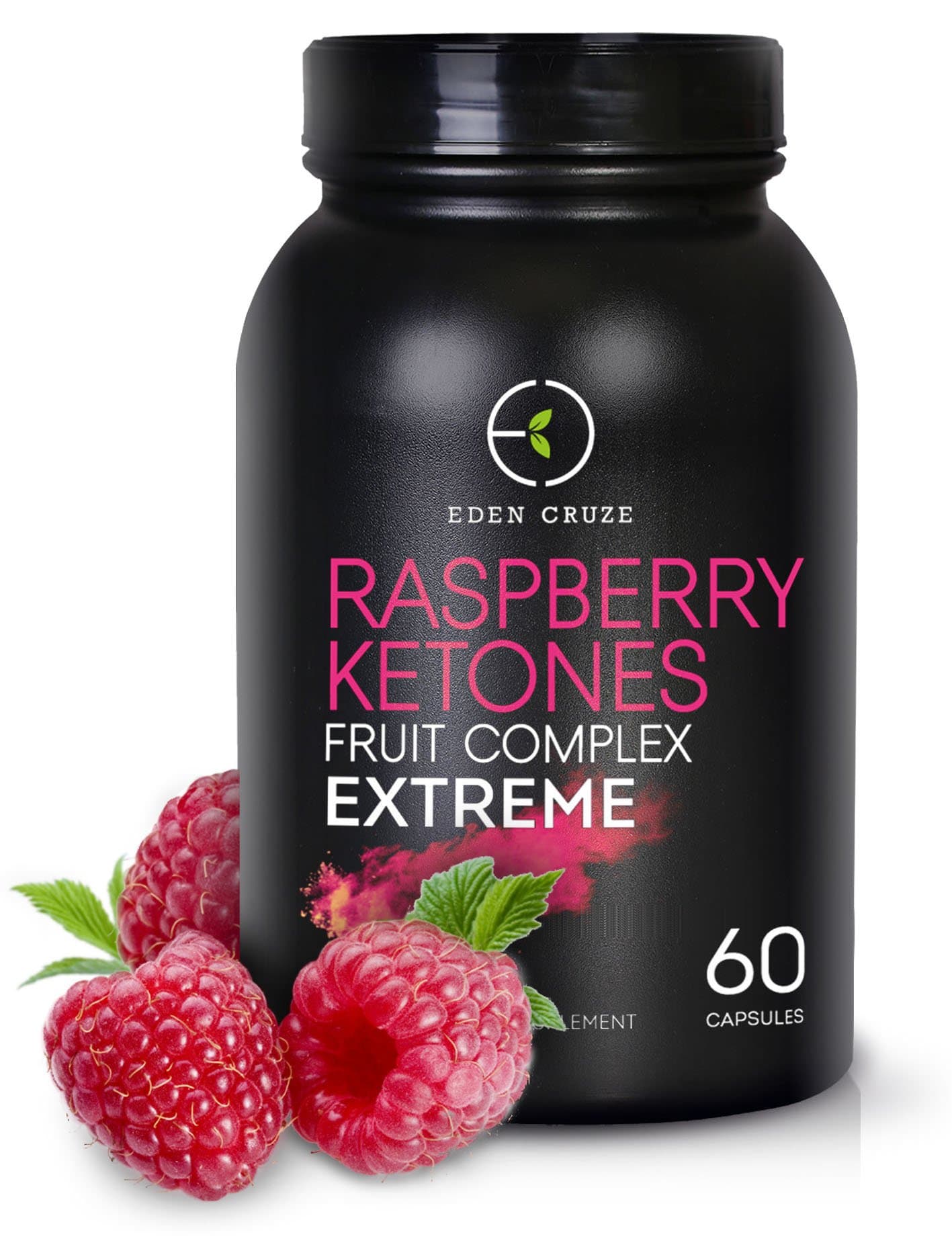Eden Cruze PREMIUM Raspberry Ketones Fruit Complex EXTREME | Intensive 1 Month Supply | UK Manufactured | The No. 1 Bestselling Appetite Suppressant in the UK | Suppressed Appetite Means FASTER WEIGHT LOSS | Discover the Raspberry Ketones Diet Today (60 Capsules)