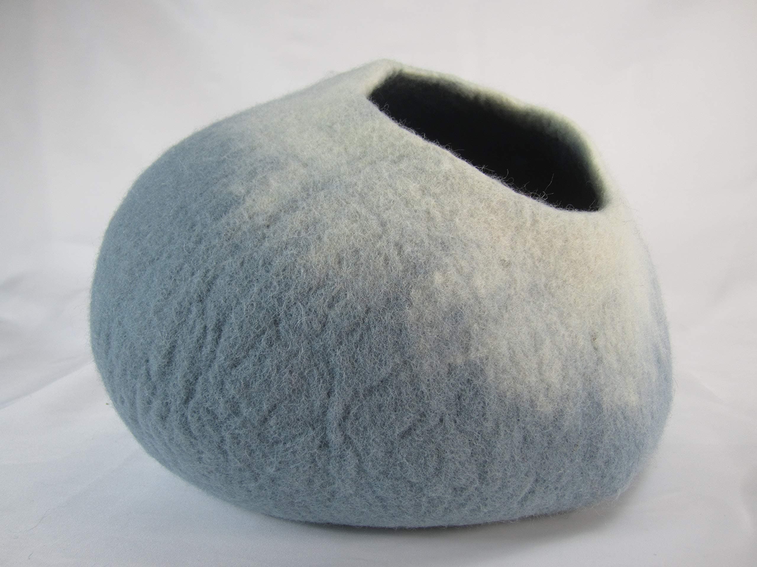 Walking Palm Cat Cave - Sky Blue and White