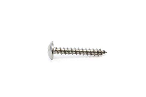 80 Piece Truss Head Screw Set for Dock Bumper Installation Marine Grade Stainless Steel 10 x 1-1/4 Inches SS