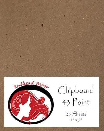 25 Sheets Chipboard Heavy Weight 43 Point (5 x 7 inches)