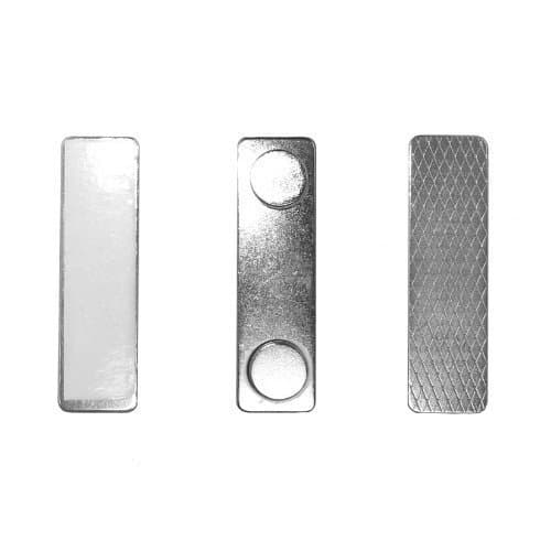 ProIDMag Magnetic Badge Holders with Plastic Back Plate and Adhesive Tape, Dark Blue/Black, 10 Sets (NAID1647)