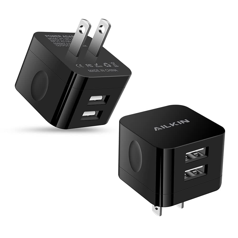 Square Dual Wall Charger