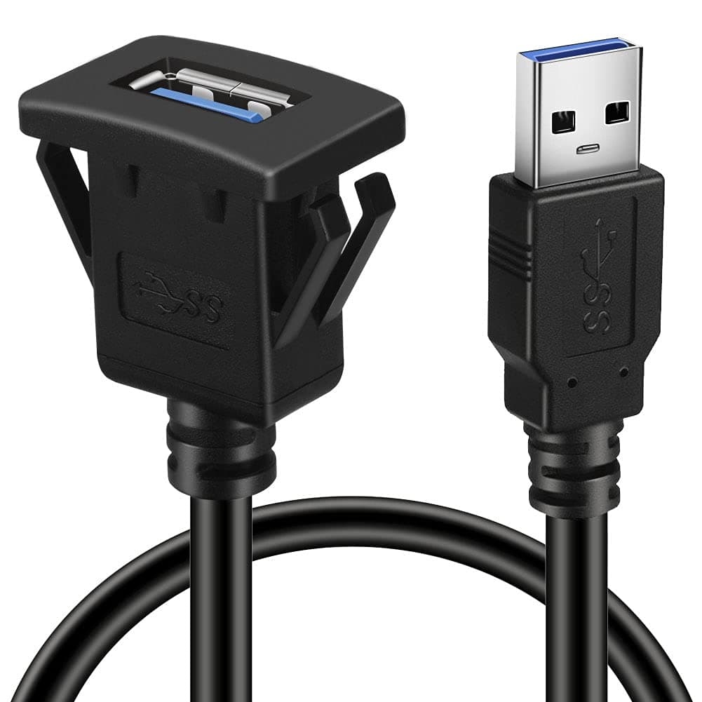 SQUARE USB 3.0 CAR MOUNT FLUSH CABLE