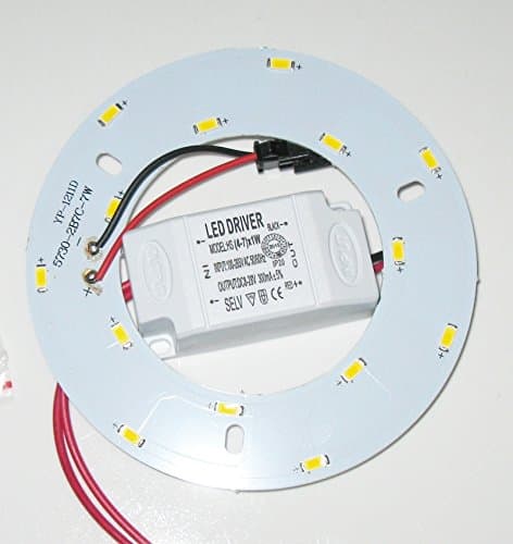 Ledy 5w 5730 SMD Led Panel Ceiling Light Fixtures Circle Annular Round Replacement Board Bulb (Warm White 3000-3500k)