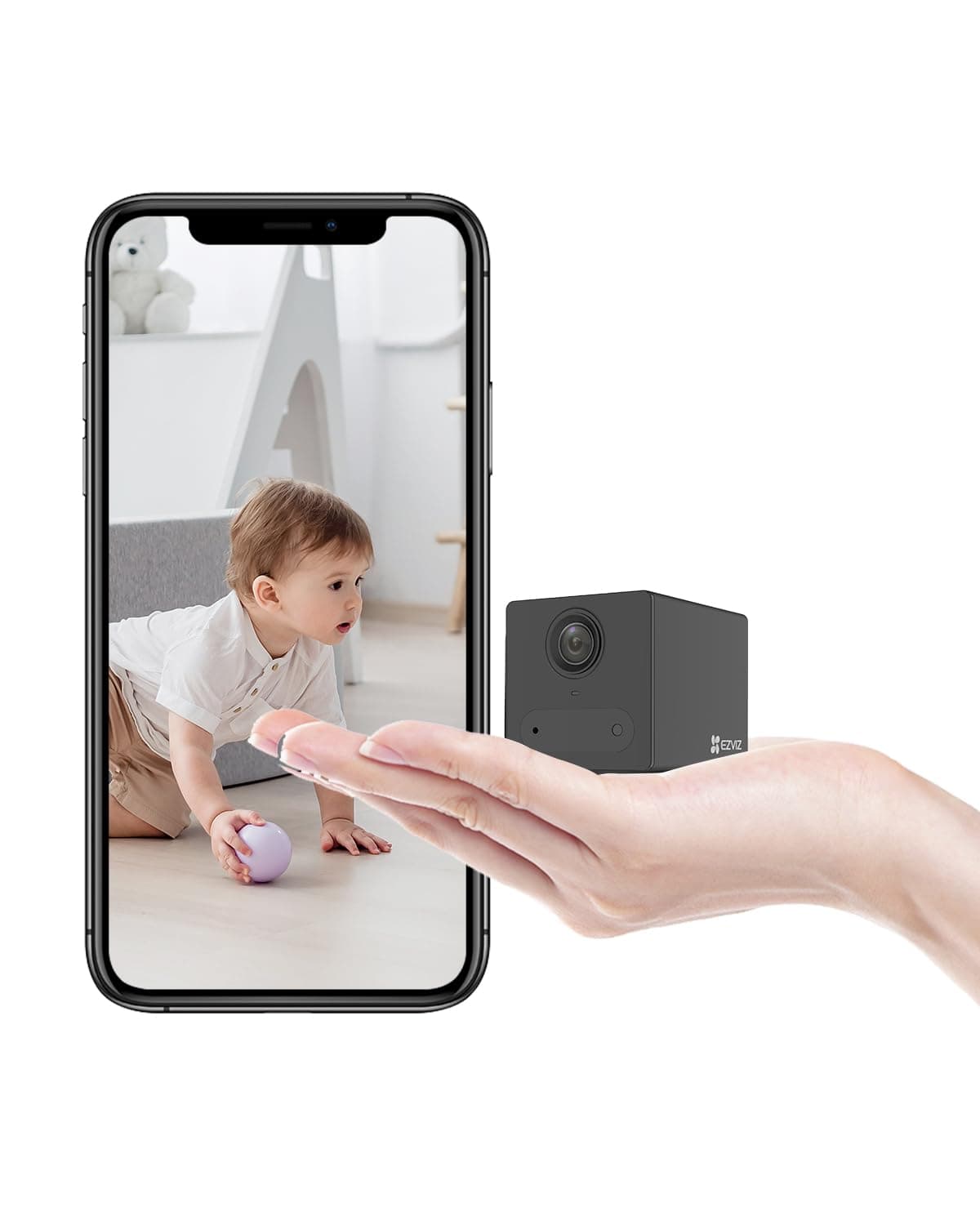 – EZVIZ CB2 Security Battery Camera Wireless Wifi with Audio, 1080P, Mini Camera with Smart Human Motion Detection, Two Way Talk with Magnetic Base, Night Vision, Supports Cloud & SD card Storage(Black)