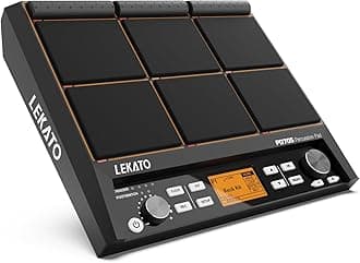 Drum Sample Pad, LEKATO Electric Drum Set Pad with 9 Speed-Sensitive Drum Pads, 30 Built-in Drum Kits, Percussion Pad Multipad with MIDI Output, USB MIDI, Looper
