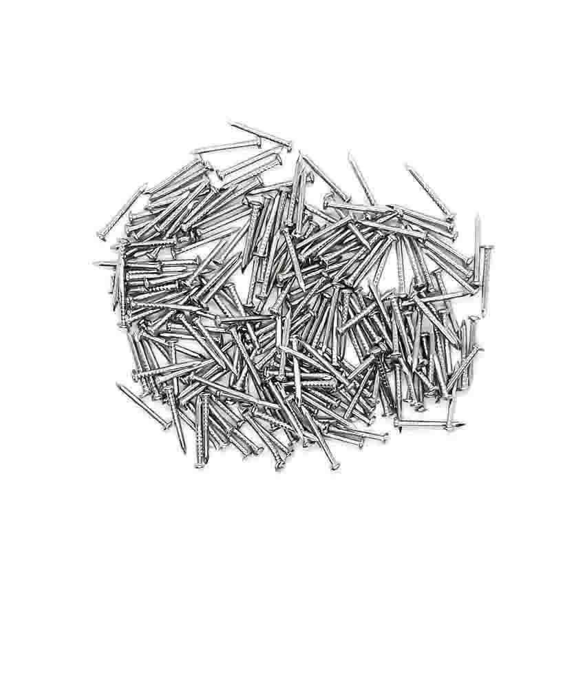 Small Smooth Round Head Nails Multi-Purpose for DIY Decorative Pictures Boxes Household Accessories 200pcs (0.08x0.51inch, Silver)