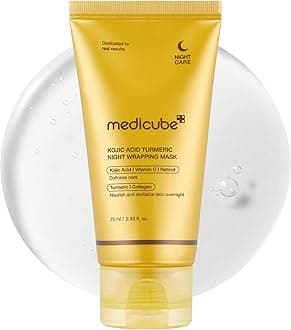 medicube Turmeric Overnight Wrapping Peel Off Mask - Nourishes dull, uneven skin with hydrolyzed collagen for glowing skin and improved elasticity. Korean skincare, 2.53 fl. oz.