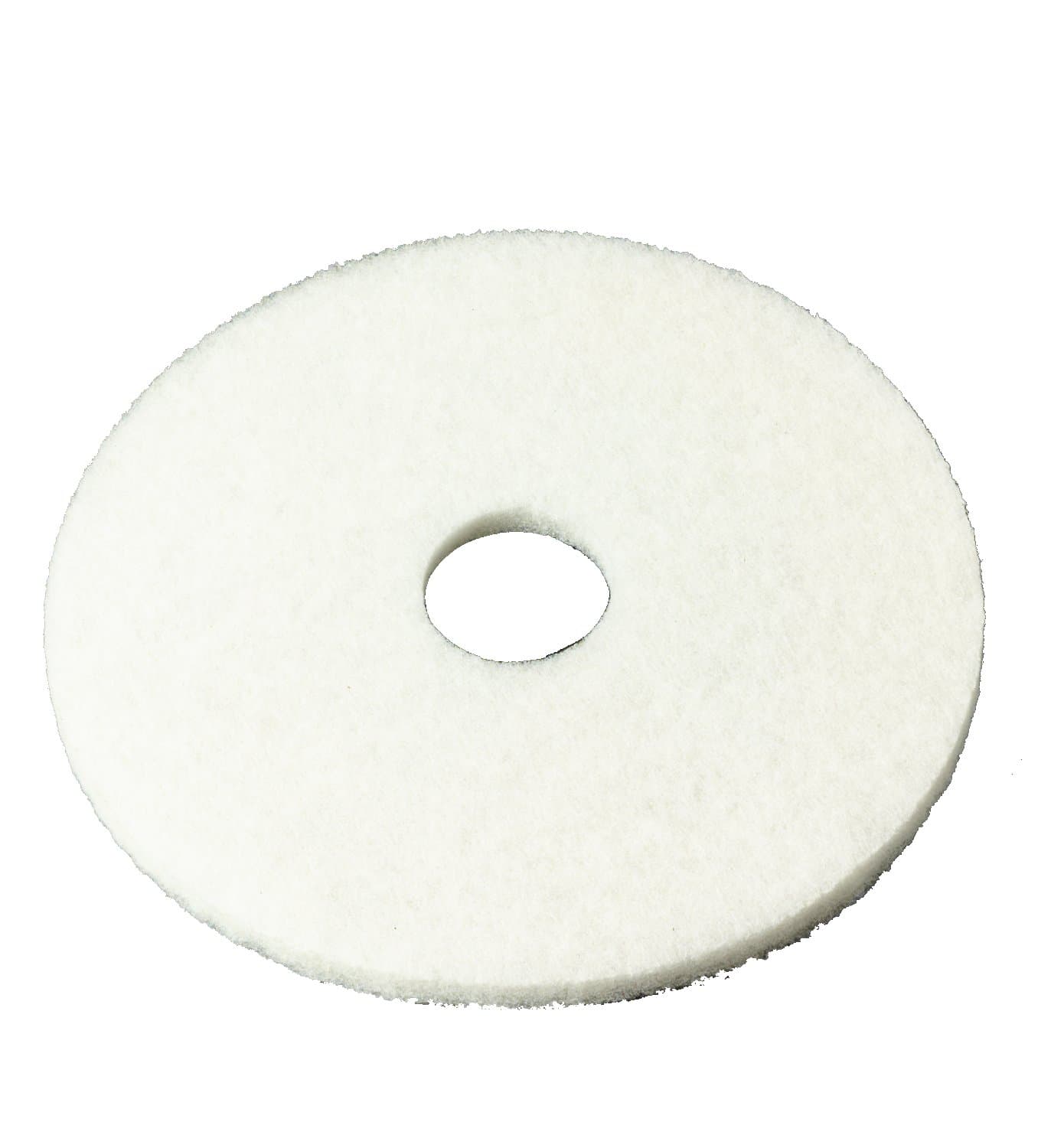 3M White Super Polish Pad 4100, 13 in, 5/Case