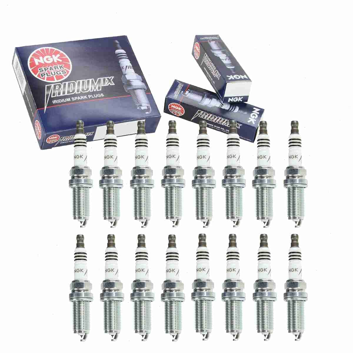 16 pc NGK Iridium IX Spark Plugs compatible with Ram 1500 5.7L V8 2011-2024 HEMI V8 truck