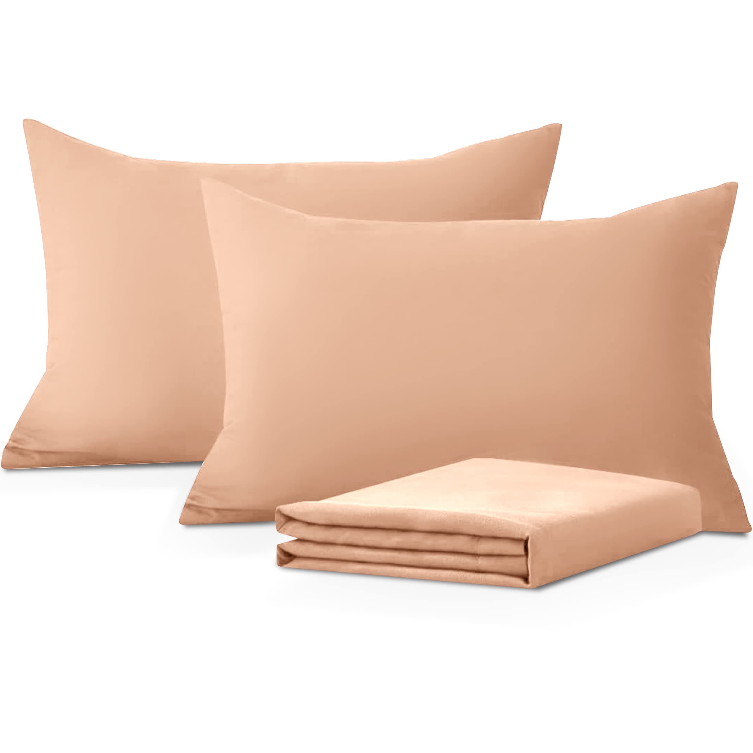 Moonlight Bedding Pillow Cases 2 Pack – Peach Pillowcases Envelope Closure Super Soft Brushed Microfiber Standard House Wife Pillow Covers, (50 X 75 CM)