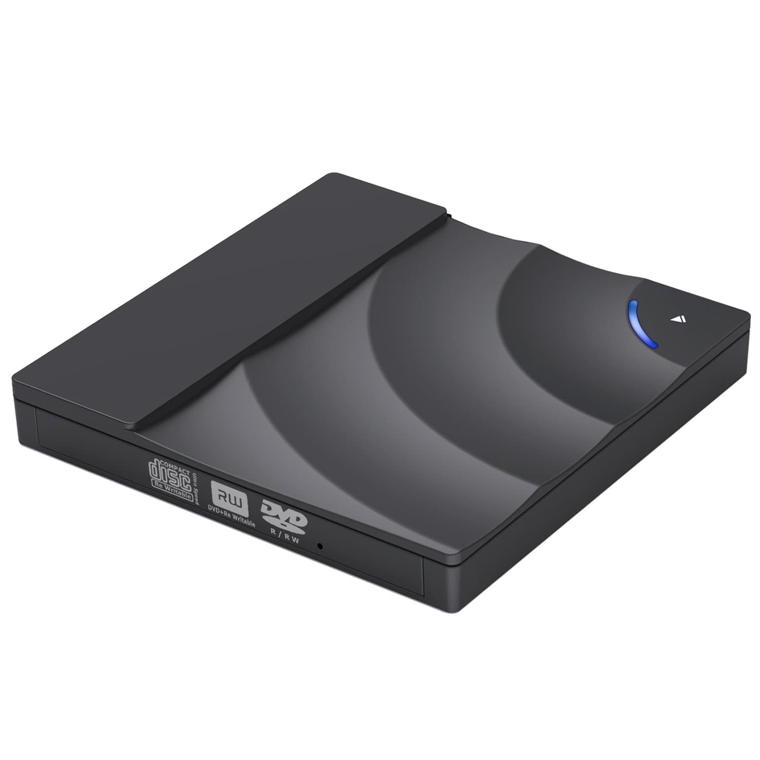 External CD Drive, OUDEKAY USB 3.0 Ultra Slim Touch Control Portable CD DVD +/-RW Drive Slim DVD/CD ROM Rewriter Burner Writer, High Speed Data Transfer for Laptop Support Desktop MacBook Air Pro/Air