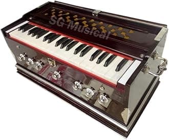 SG MUSICAL Harmonium 3 1/4 Octave Double Bellow 39 Keys 7 Stopper Bass Male Reed high sound