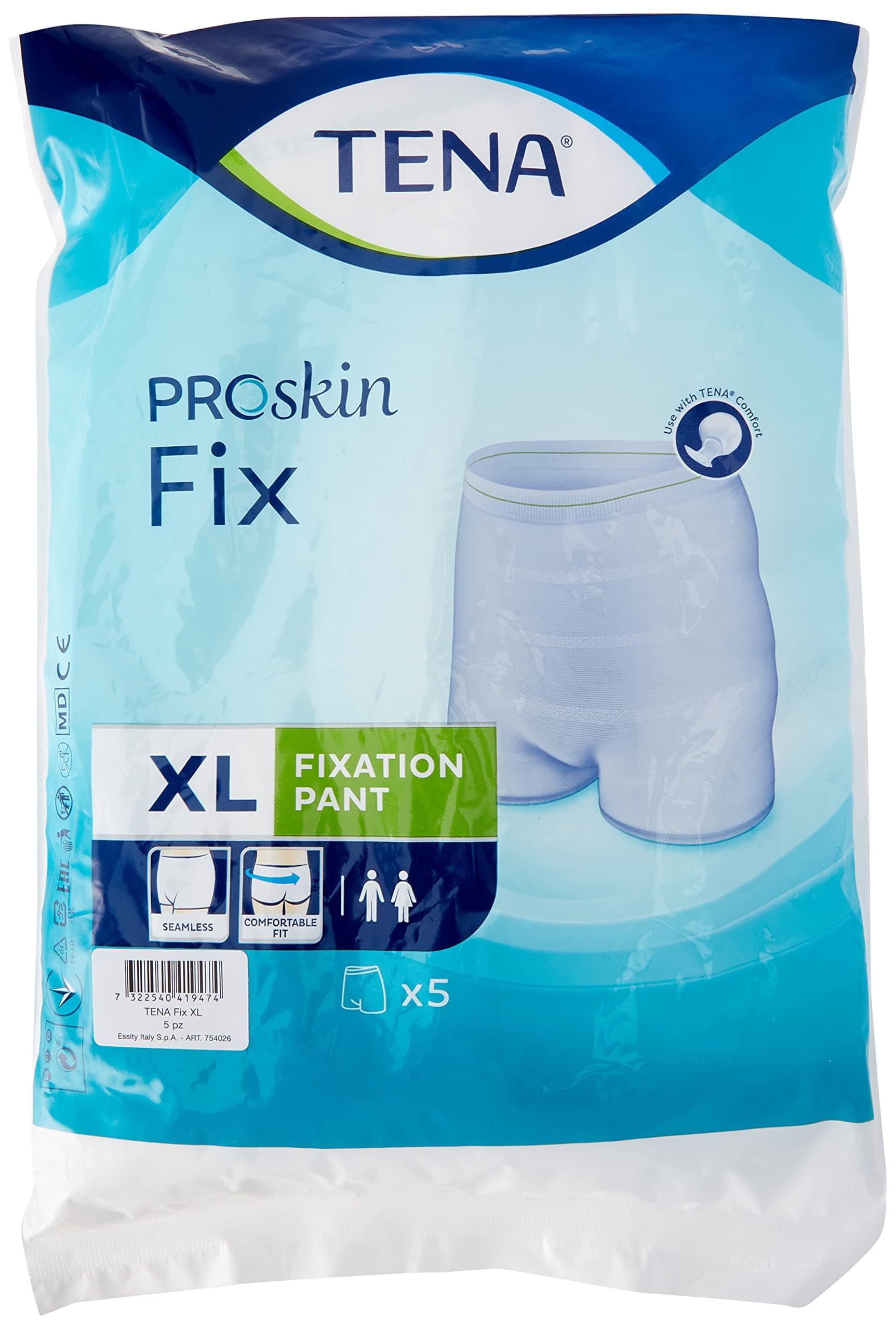 Tena Extra Large Fix Streckmetall der wiederverwendbare Windeln – Packung von 5