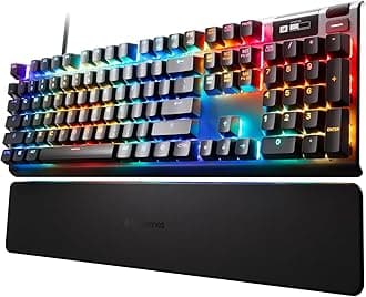 Apex Pro Mechanical Gaming Keyboard – Adjustable Actuation Switches – World’s Fastest Mechanical Keyboard – OLED Smart Display – RGB Backlit