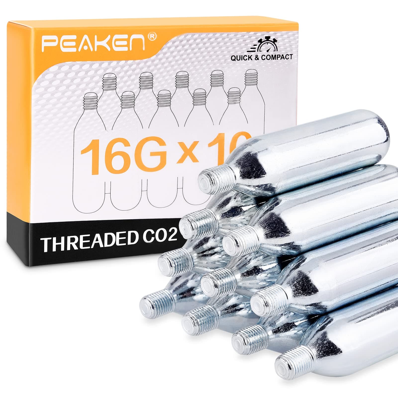 Peaken CO2 cartridge 16g threaded