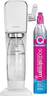 SodaStream Art Sparkling Water Maker (White) with CO2 and Dishwasher Safe Bottle