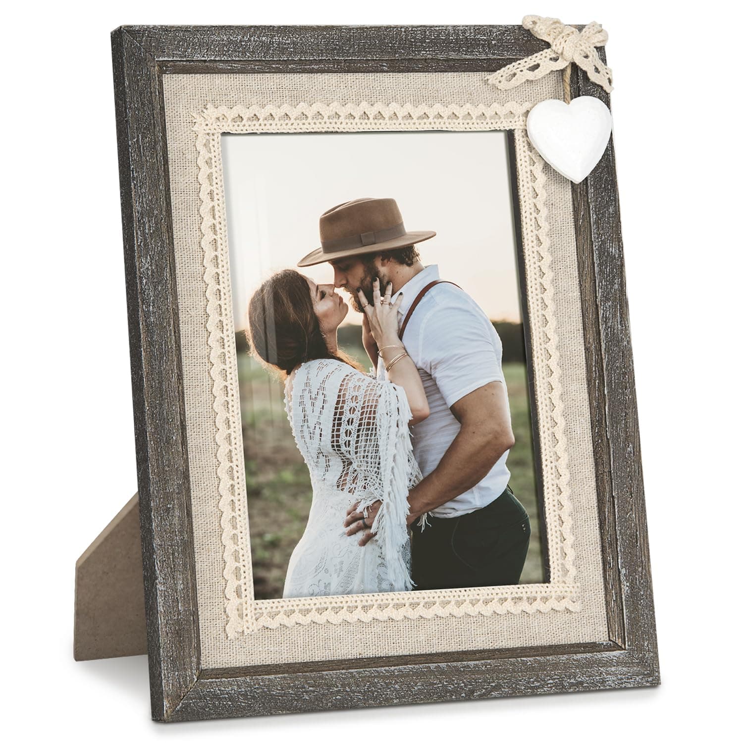 Rustic Burlap Photo Frame 4x6