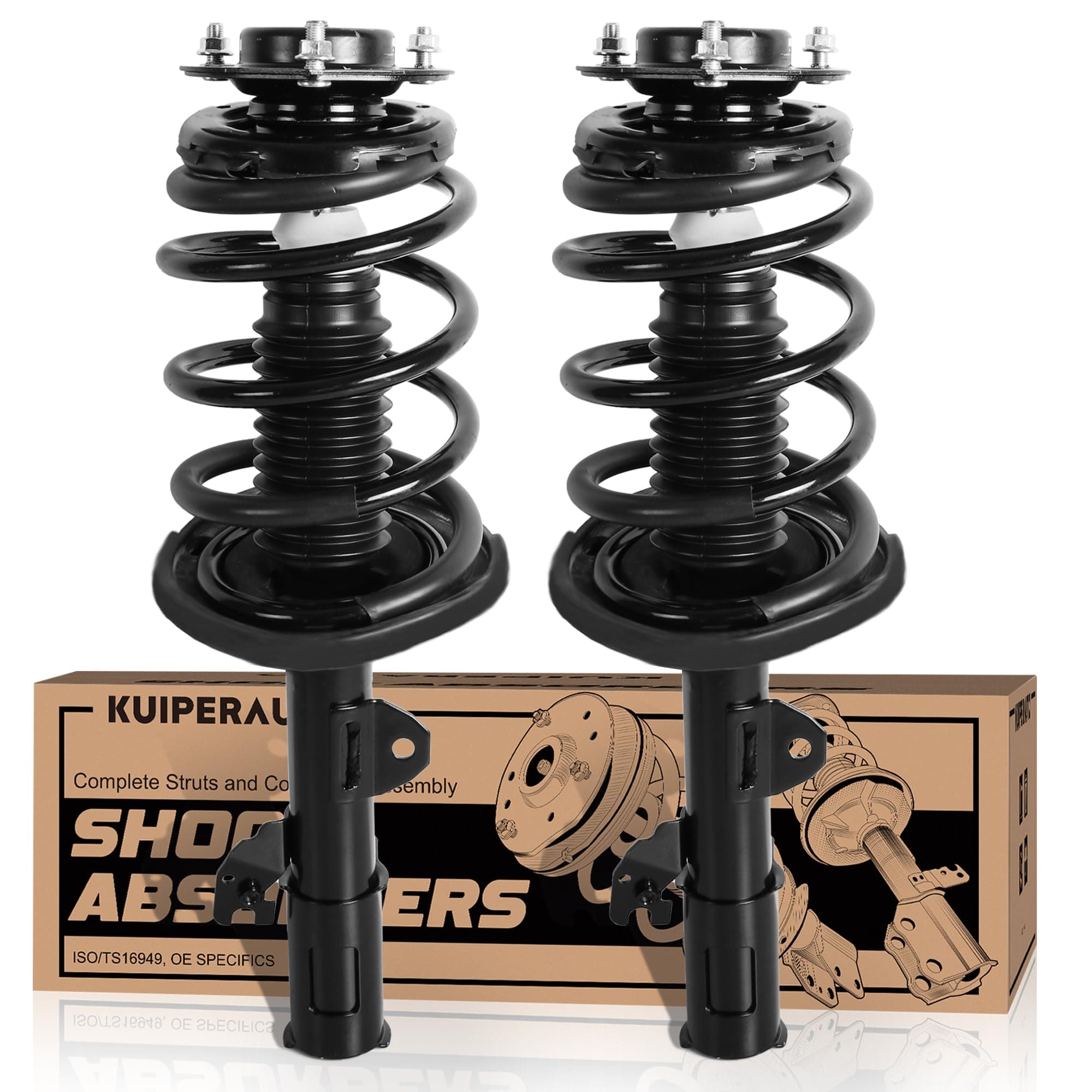 KUIPERAUTO172307 Pair Front Suspension Struts Complete Assembly Shock Absorbers w/Coil Spring Compatible for 2006-2012 Toyota Camry Avalon Lexus ES350