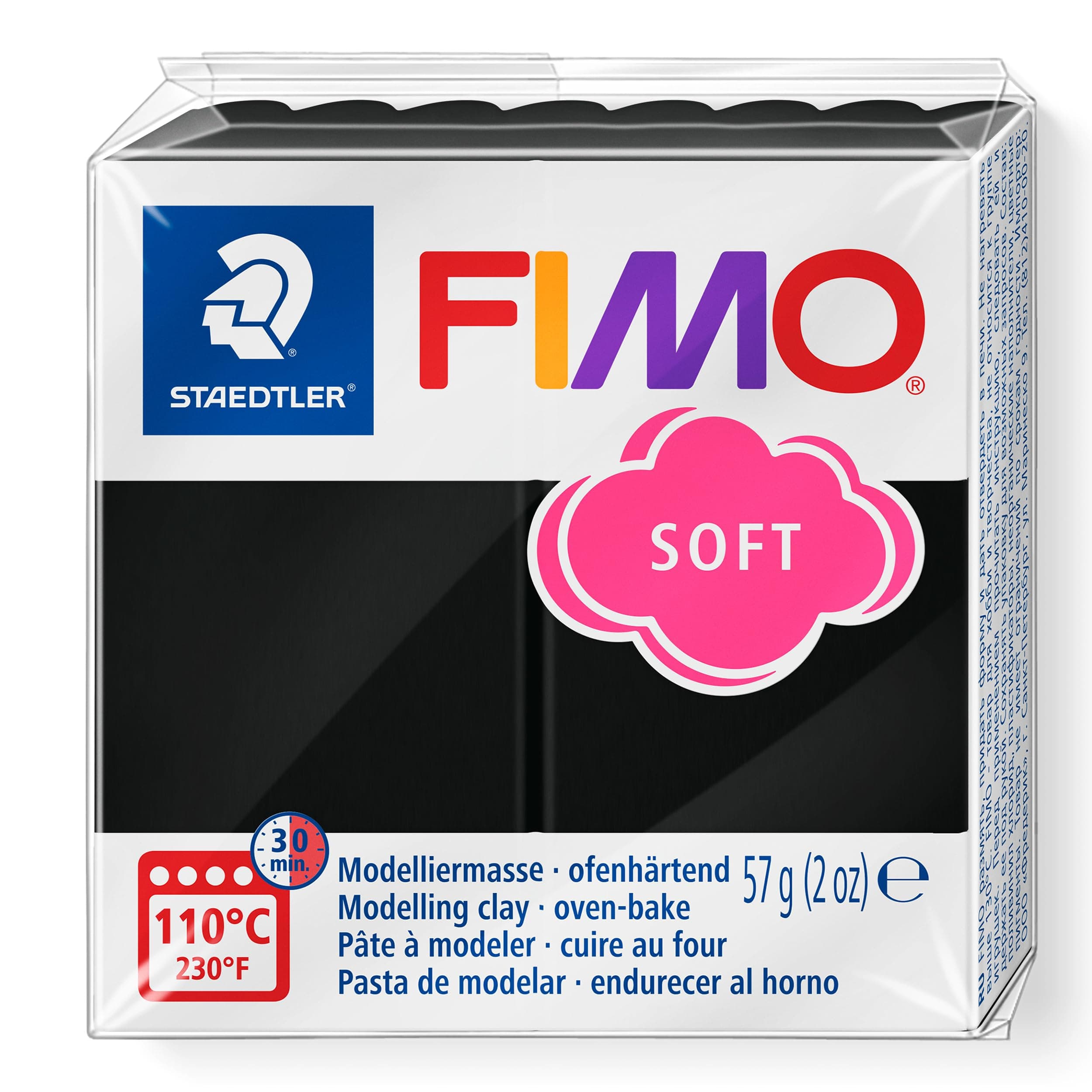 Fimo Soft Modelling Clay, Black, 57 g