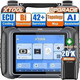 – XTOOL D8W Wireless OBD2 Scanner: AI-Assisted Car Diagnostic Tool with Bidirectional Control, Topology Map, ECU/Online Coding, 42+ Resets, All System, V.A.G Guide, PMI, CAN FD/DoIP, 3-Year Updates